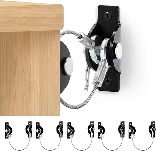 Kit de anclajes antipuntas para muebles (paquete de 6) correas para muebles a prueba de bebés, armario seguro de 400 libras para evitar caídas,