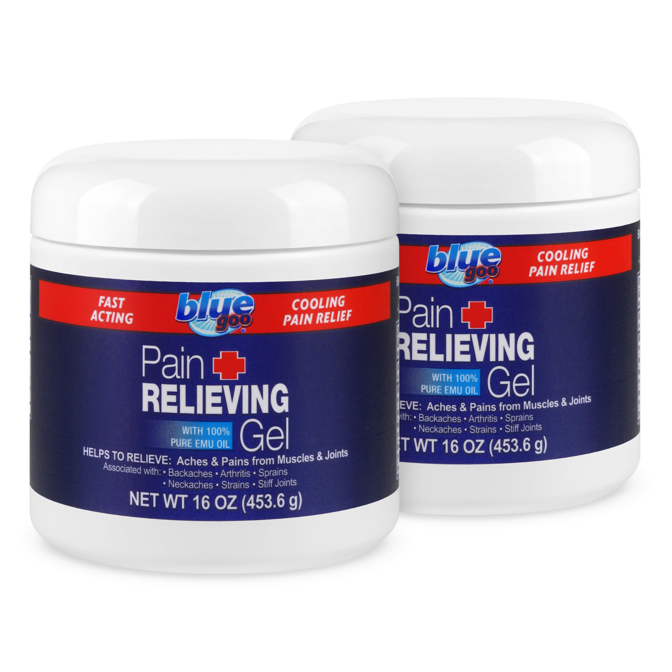 Blue Goo Pain Relieving Gel – Fast-Acting Cooling Relief for Back, Neck and Joint Discomfort, Soothes Headache, Leg and Foot Pain, Made with 100% Pure Emu Oil – 32 oz (1 Pack) — Amazon image 9