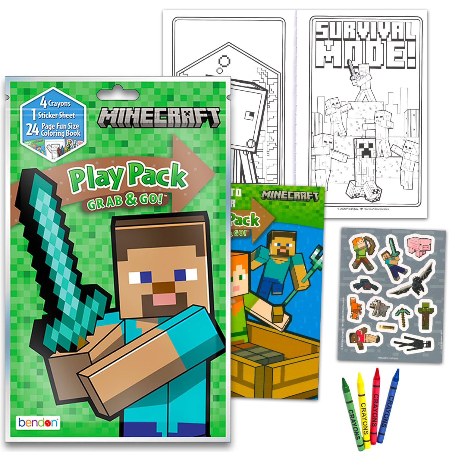 Minecraft Ultimatives Aktivitäts-Set – Kunst- und Bastel-Set mit Malbüchern, Aufklebern, Spielen, Puzzles, Zeichnen und mehr | Minecraft Aktivitäten für Jungen, Kinder