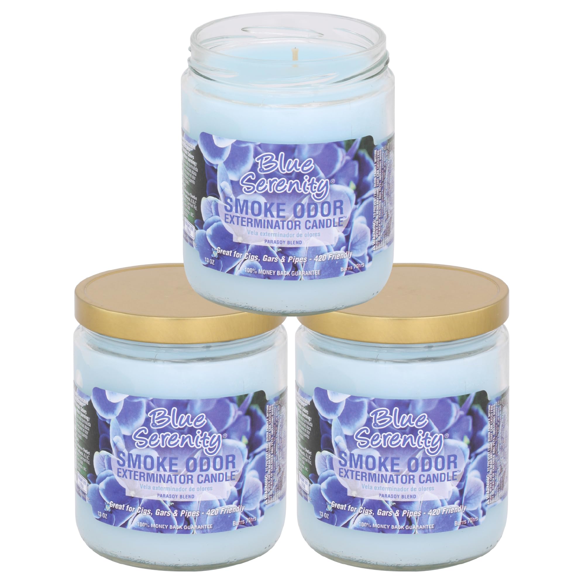 13oz Jar Candles (Blue Serenity, 3)