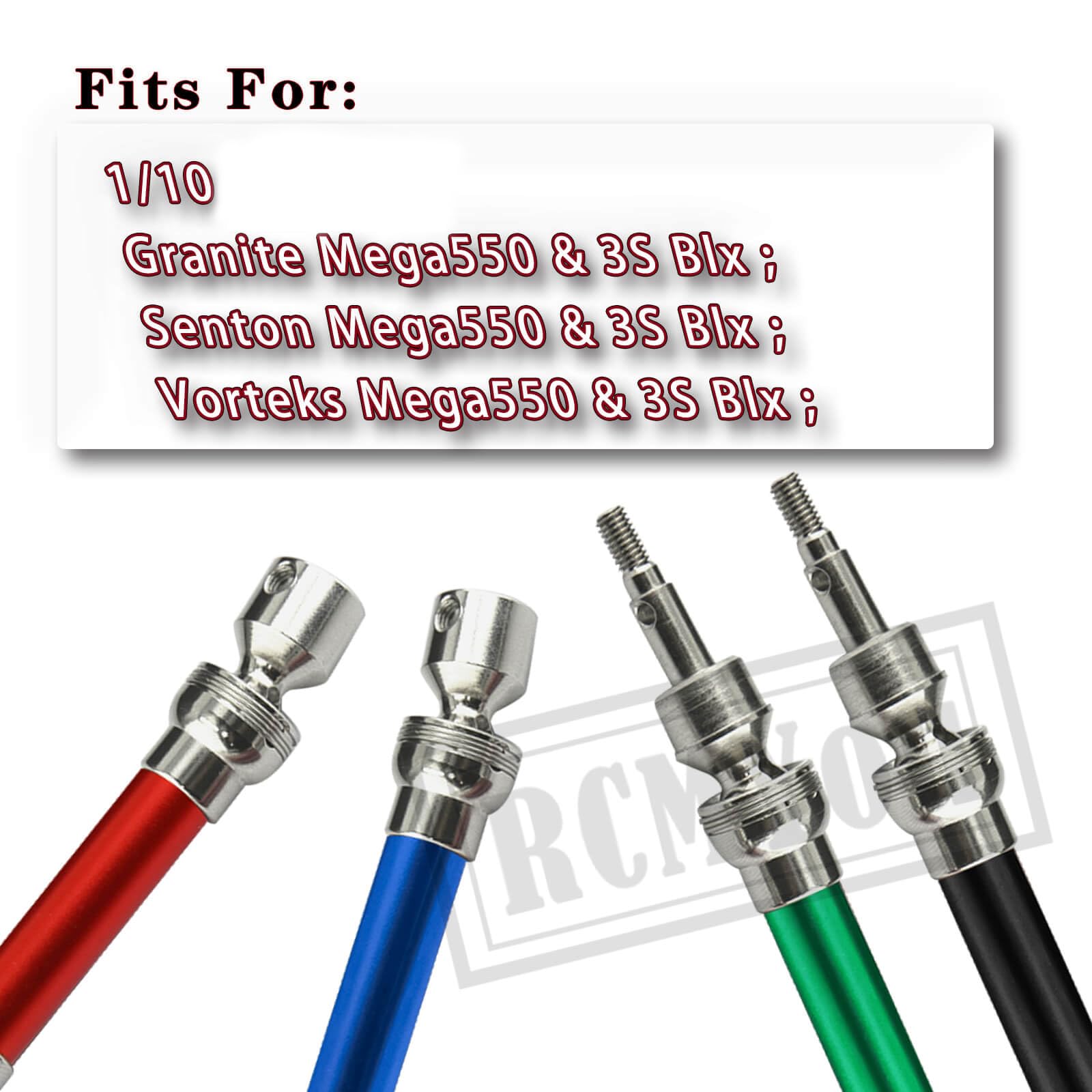 Arbre Transmission pour Arrma 3S 1/10 pour Granite pour Vorteks pour Senton pour Big Rock V1 V2 Métal Avant Arrière Arbre Transmission Mise Niveau