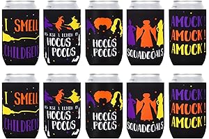 Whaline 10Pcs Halloween Can Sleeves: A Hauntingly Festive Way to Keep Your...
