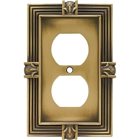 Franklin Brass W10397V-UN-R Wood Square Single Duplex Outlet Wall Plate/Switch Plate/Cover, 6