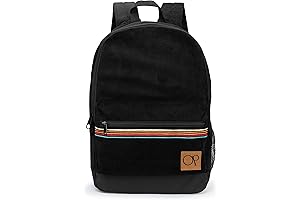 OG Corduroy Casual Daypack for Men Women in Black Denim
