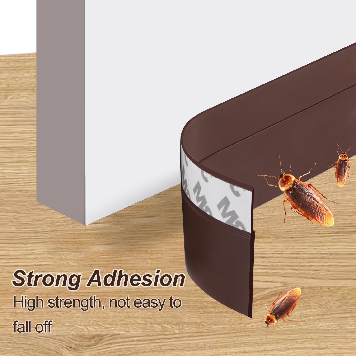 Silicone Sottoporta Con Adesivo 45mm x 10M Strisce di Guarnizione Autoadesive Protezione Freddo Protezione Suoni per porta e porta in vetro