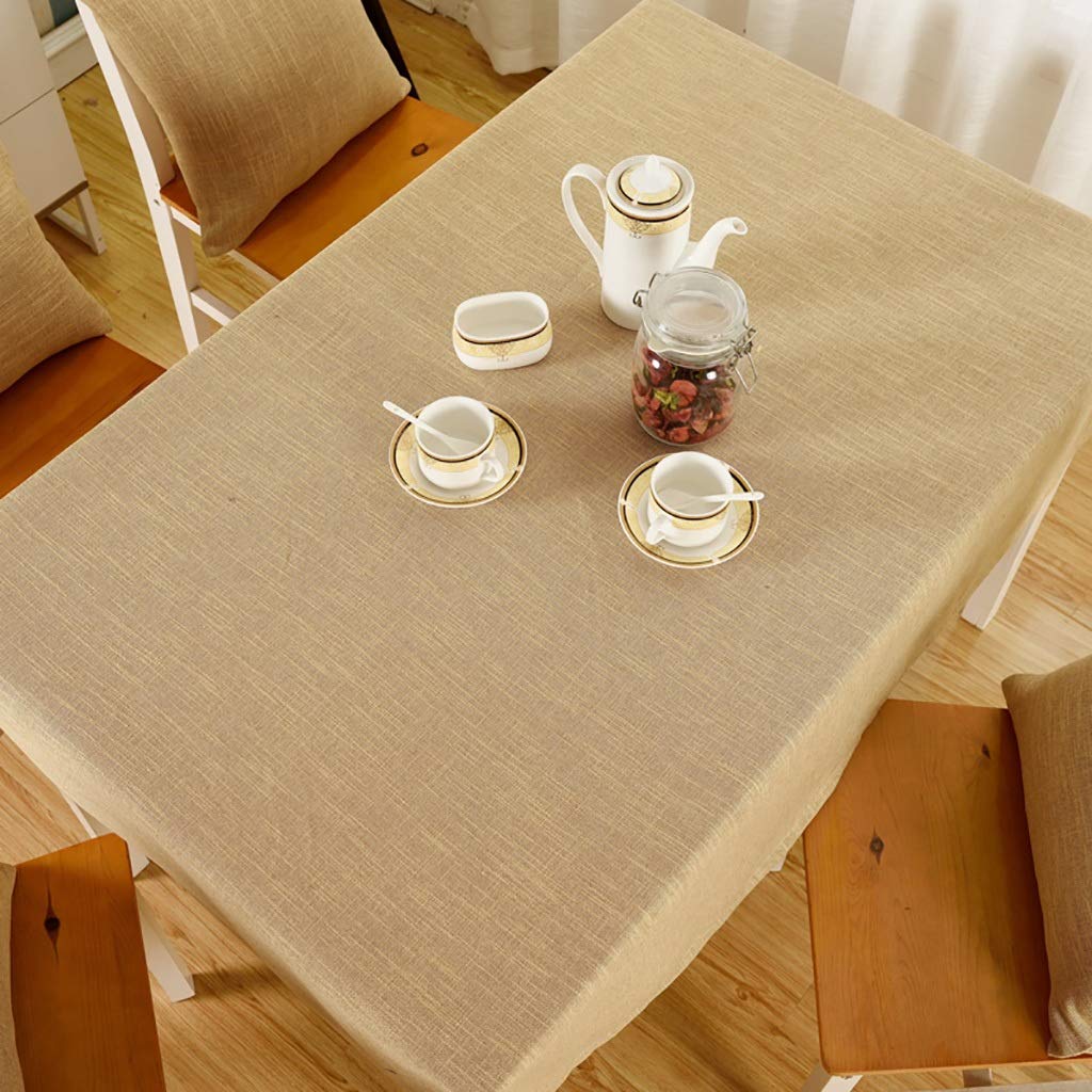 Nappe coton lin rectangle pour table basse et grande table cuisine