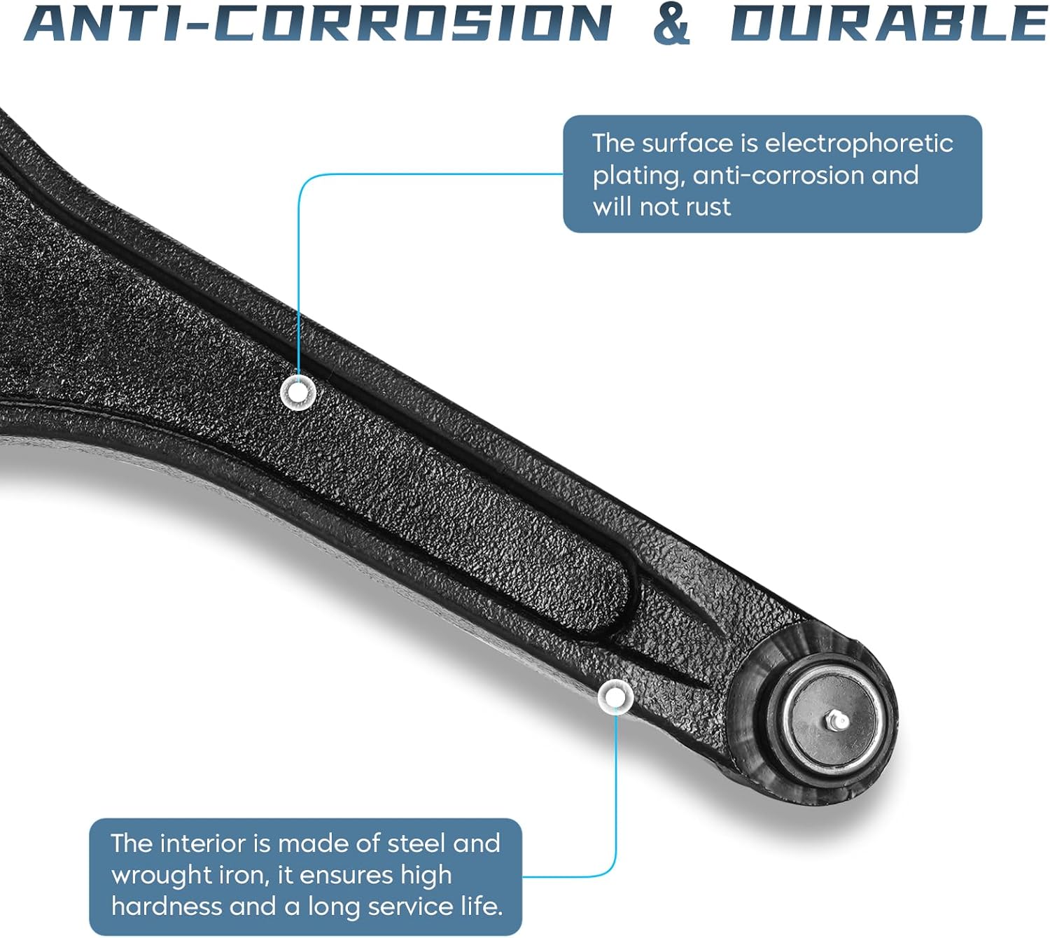 Front Lower Control Arms with Ball Joints + Inner Outer Tie Rods + Front Sway Bar Links Replacement for 2004 2005 2006 2007 2008 Chrysler Pacifica - 8 pcs Set
