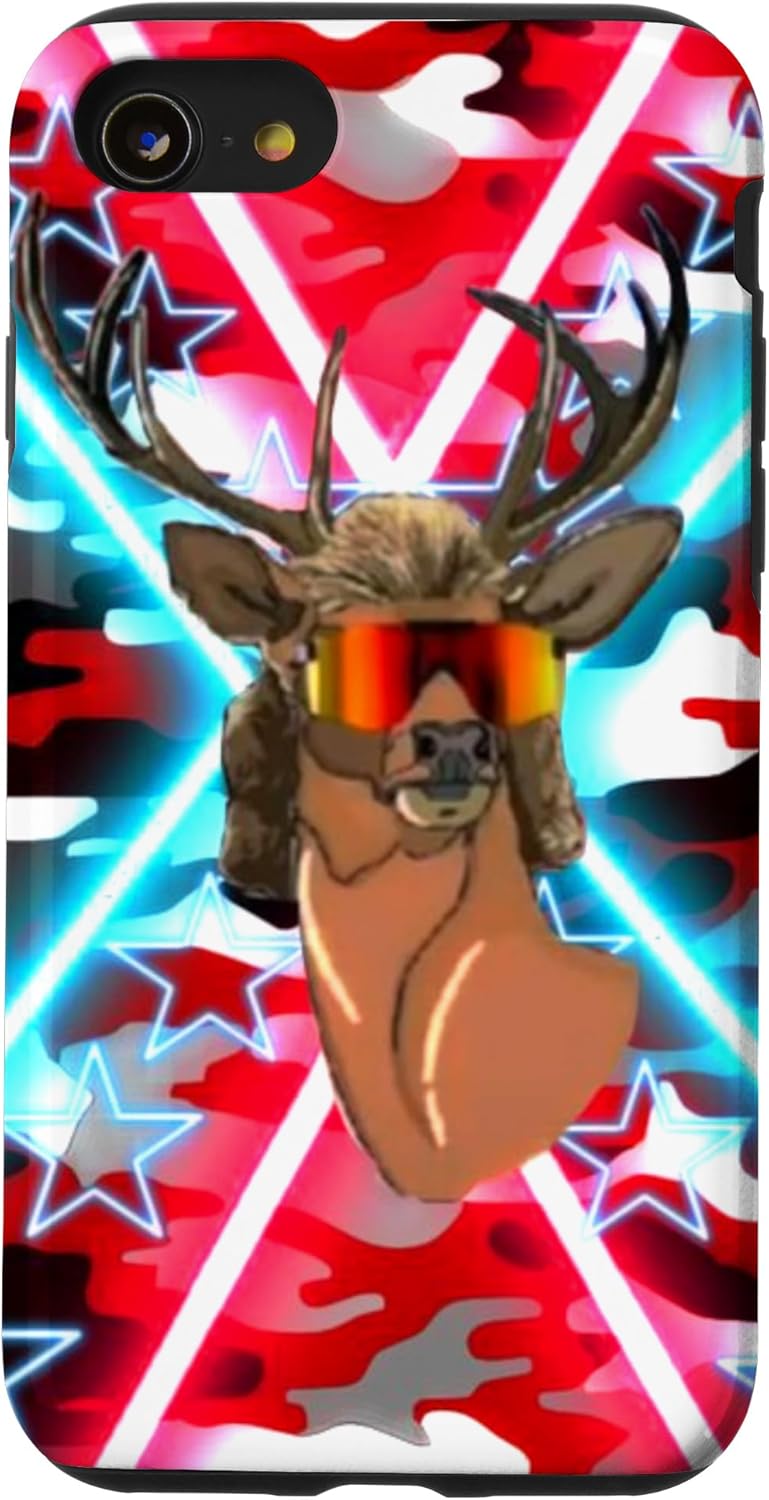 Country Deer Head Mullet Camo Aesthetic Western Hunting Cute Case for iPhone SE (2020) / 7 / 8