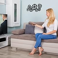 Vista 5 de Moxweyeni Carrete de película de metal, arte abstracto de cine antiguo, decoración contemporánea de cine decorativo, carrete de película para Negro