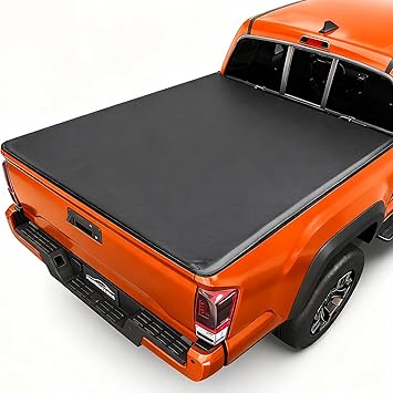 Soft Roll Up Truck Bed Tonneau Cover for 2005-2025 Nissan Frontier 6ft 73.3" Bed, Leakproof & Security, 2024 Nissan Frontier Accessories