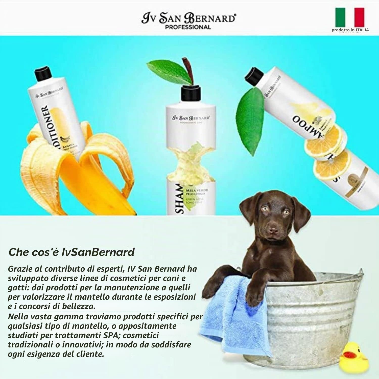 Iv San Bernard Bálsamo de Manzana Verde - Crema para Perros y Gatos - 1 L - Ayudan al Desenredo de Los Nudos Difíciles - Acción Emoliente - Ideal para Pelos Largos
