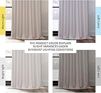 Vista 4 de HPD Half Price Drapes Cortinas de lino sintético para oscurecer la habitación de dormitorio de 96 pulgadas de largo (1 panel), cortinas plisadas