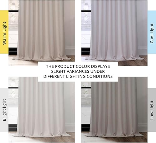 Miniatura 4 de HPD Half Price Drapes Cortinas de lino sintético para oscurecer la habitación de dormitorio de 96 pulgadas de largo (1 panel), cortinas plisadas