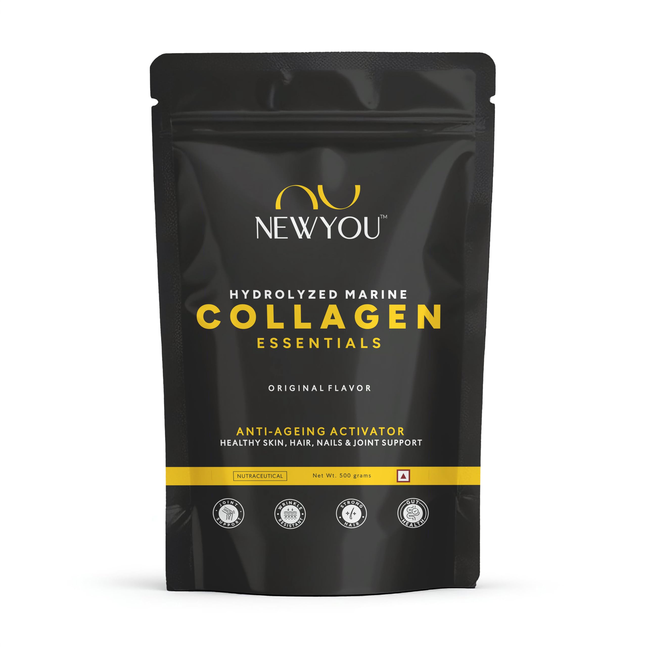 NewYou Collagen Glow Marine Collagen Peptides Powder | Type I & III | Skin, Hair & Nails Support | For Women & Men | With Glutathione, Biotin, Hyaluronic Acid & Vitamins C, E & B Complex | Blueberry Flavour | 500g — Amazon image 8