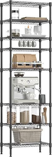 Miniatura 16 de IZEUK Estantería de 3 niveles, estante de alambre de acero resistente para el hogar, cocina, organización de la lavandería, estante