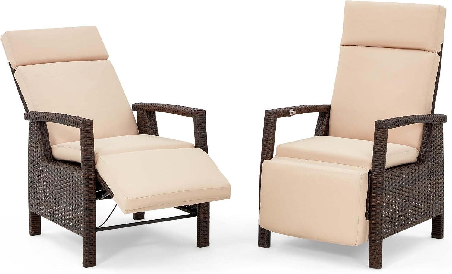 Amazon HOMREST Outdoor Recliner Chair Set Of 2 Patio Wicker amazon-homrest-outdoor-recliner-chair-set-of-2-patio-wicker