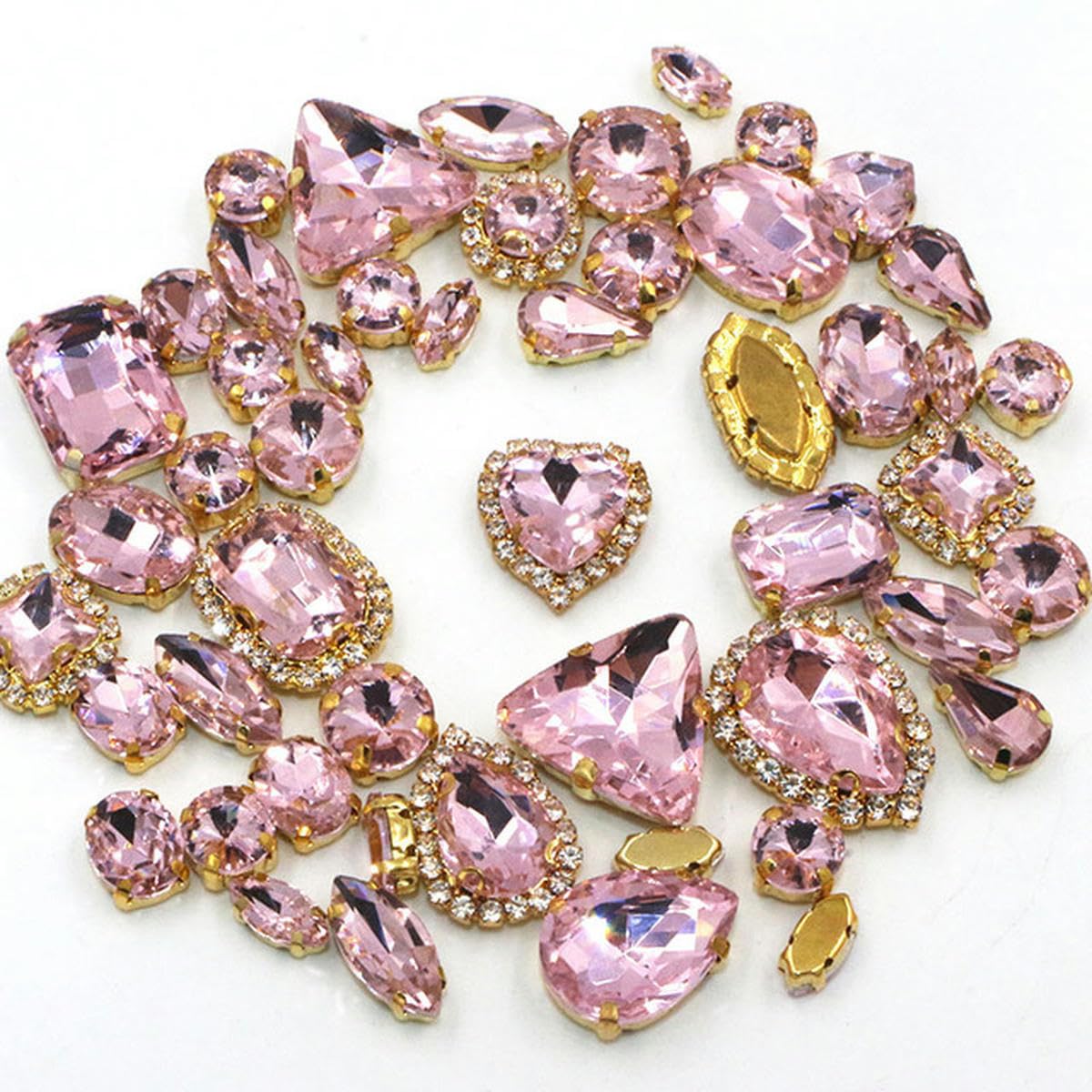 Strass In Vetro A Forma Di Fiore 18 Colori | Foro Laterale Per - Foto 8