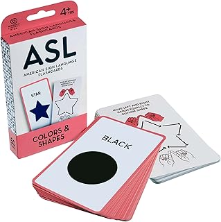 ASL Flash Cards - American Sign Language Flashcards for Beginners, Kids, Babies, and Toddlers - Learn How to Sign - Early Learning Study Materials - Classroom and Homeschool Supplies (Colors & Shapes)