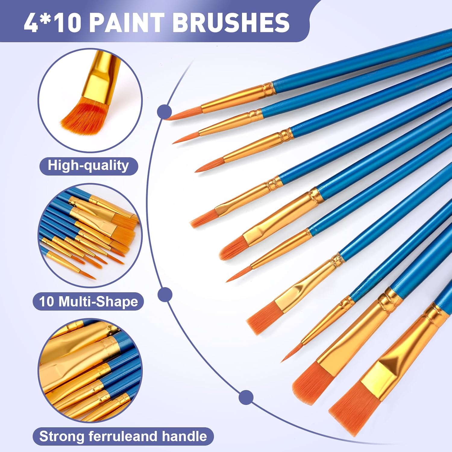 ESRICH 104PCS Acrylic Paint Canvas Set, Acrylic Painting Kit with 4 Set of 12 Colors Acrylics Paint,Paint Brushes,Canvas, Wooden Easels, Art Plates, Art Painting Supplies for Kids Adults Beginners