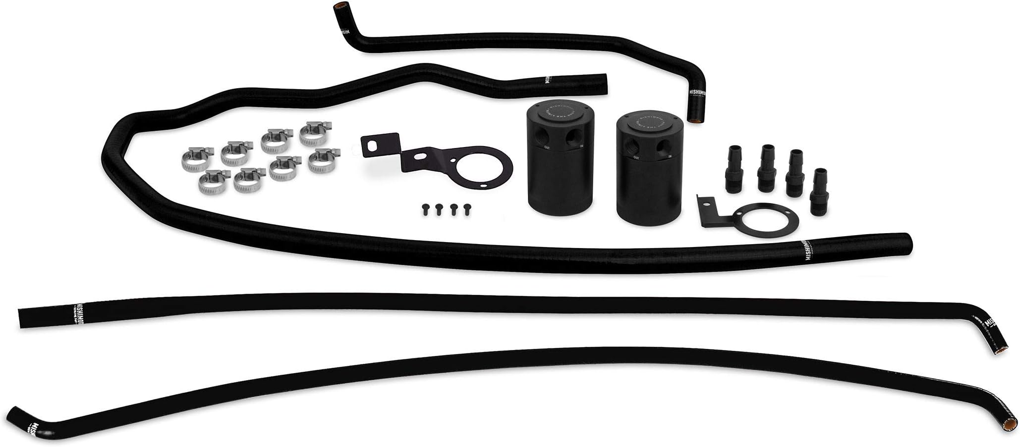 Mishimoto MMBCC-WRX-15BK Oil Catch Can Compatible With Subaru WRX 2015-2021 Black