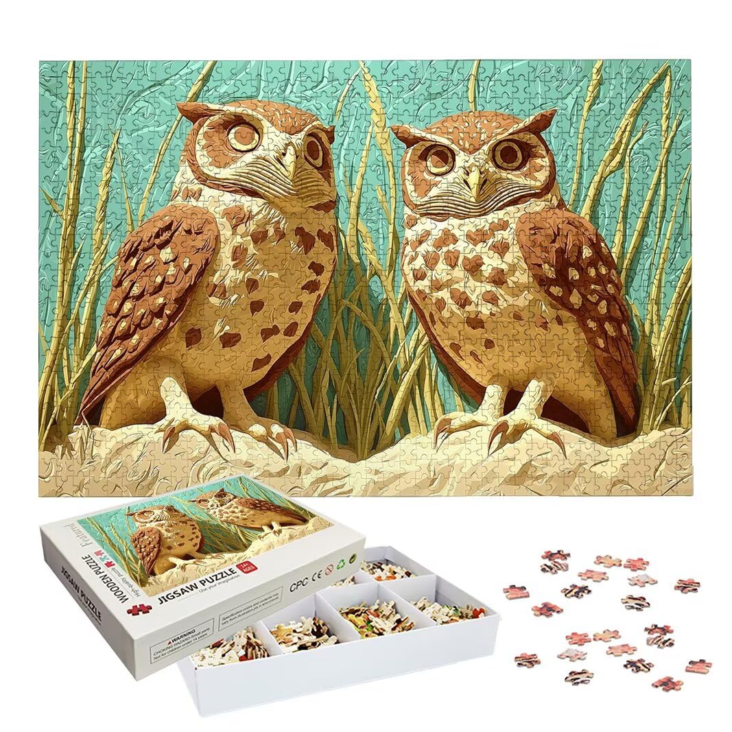 Puzzle 1000 Teile, Eule Puzzle 1000 Teile Erwachsene für Geschenke -3022