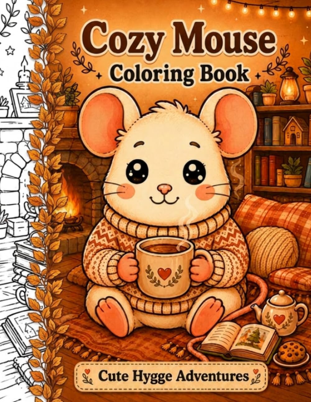 Cozy Mouse Coloring Book: Cute Hygge Adventures