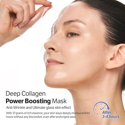 Miniatura 5 de SUNGBOON EDITOR Combo rejuvenecedorconjunto de refuerzo de colágeno profundo  Máscara facial (4ea) y suero  Set de cuidado de la piel de colágeno y