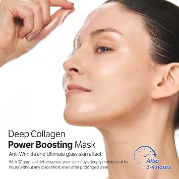 SUNGBOON EDITOR Rejuvenating Combo/Deep Collagen Boost Set, Face Mask (4ea) & Serum, Collagen & Volufiline Skincare Set, Hydrating & Firm-Looking Care Korean Skincare Gifts for Women
