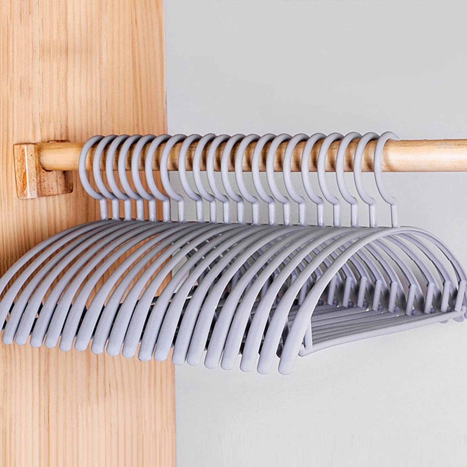 NGDFGR 10Pcs Seamless Closet Organizer Hangers Arc Design Clothes Hangers Kid Adult Coat Pants Rack Home Wardrobe Storage Hanger Skirt Hangers (C 10 Piece),C-10 Piece