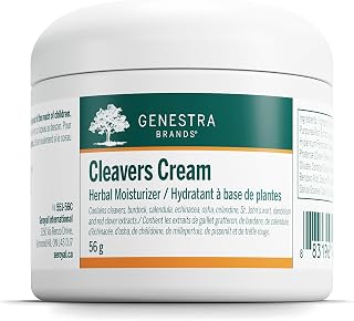Genestra Brands - Cleavers Cream - Herbal Moisturizer with Burdock, Calendula, Echinacea, Osha, Cleavers, Celandine, St. John's Wort, Dandelion and Red Clover Extracts - 56 Grams Cream