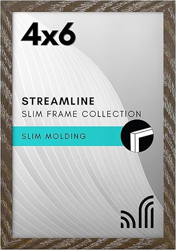 Vista 118 de Americanflat - Portarretratos de 7x10 pulgadas con borde delgado y vidrio inastillable, colección Streamline, marco para exhibir en pared y mesa