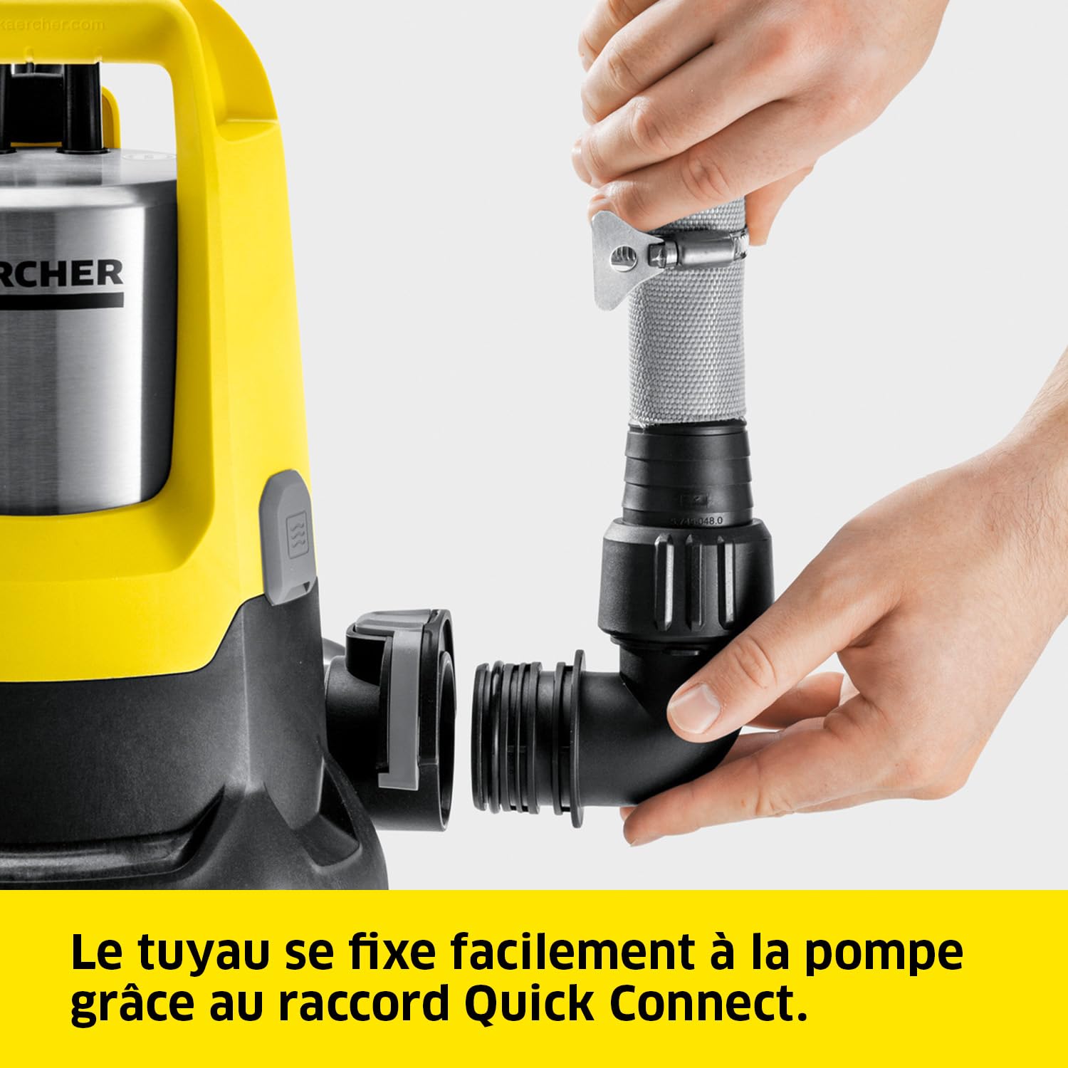 Pompe d'Evacuation Kärcher Sp 17,000 Flat Level Sensor, Moteur 550W, Débit 17000 L/H, 0,9 Bar, Profondeur Immersion Max 7 m, Hauteur Refoulement Max 9M, Taille Particules Max 5 mm, Hauteur Liquide