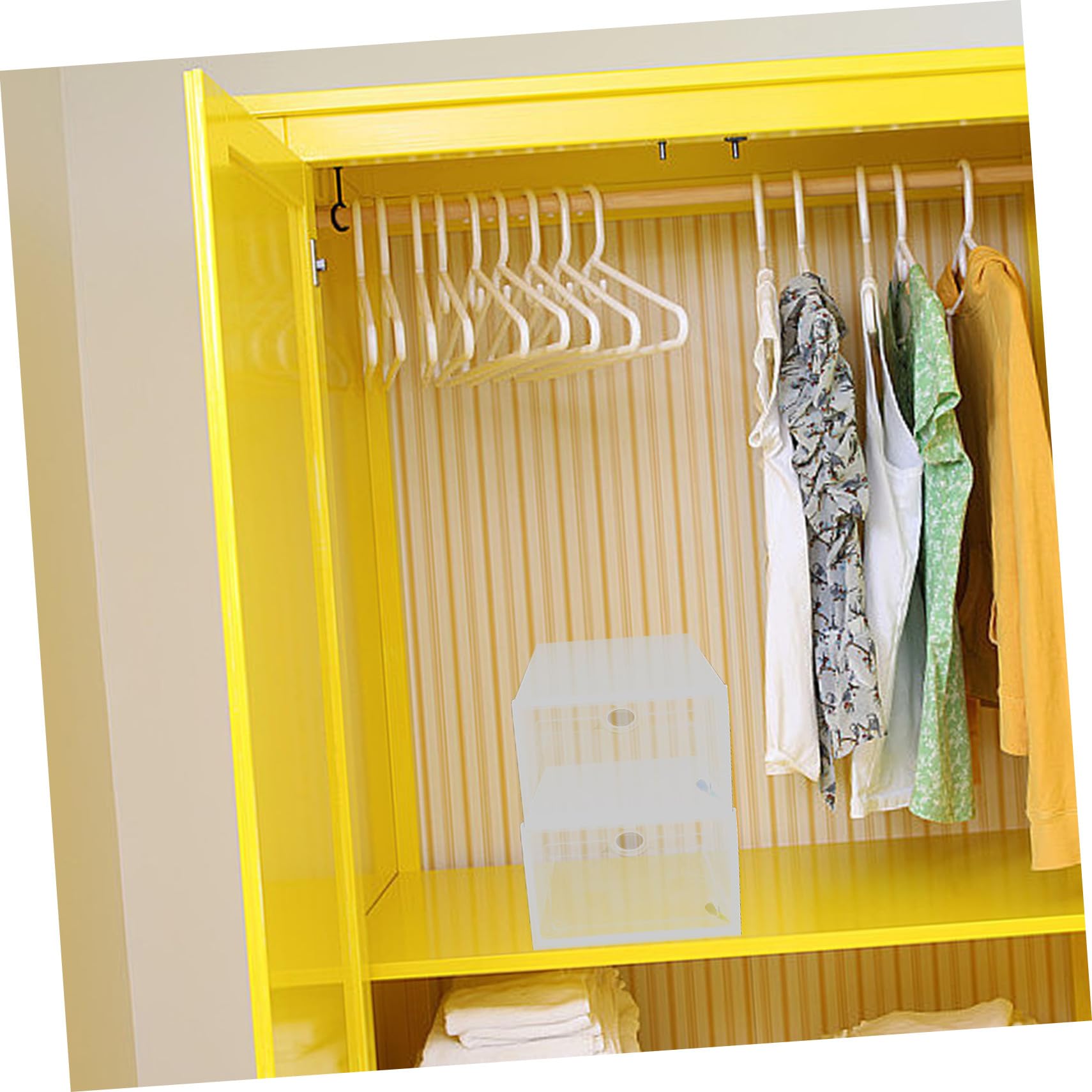 ERINGOGO Scatole Per Scarpe Trasparenti Impilabili Coperchio, Organizer Leggero e Resistente Per Scarpiera, Contenitori Robusti Da 33x23x14 Cm, Set Da 5 Pezzi Adatti Per Casa, Dormitorio e Negozio