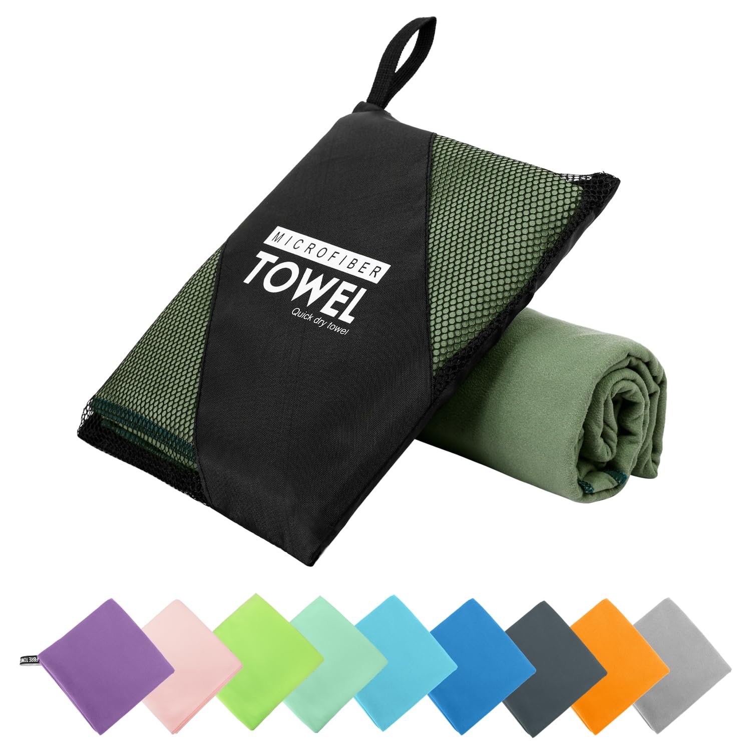 ZIUDBOC Microfiber Travel Towel, Soft Lightweight Quick Dry Towel, Super Absorbent Compact Travel & Sports & Beach Towels for Camping, Backpack, Gym, Swimming, Yoga, Hiking (XL:30