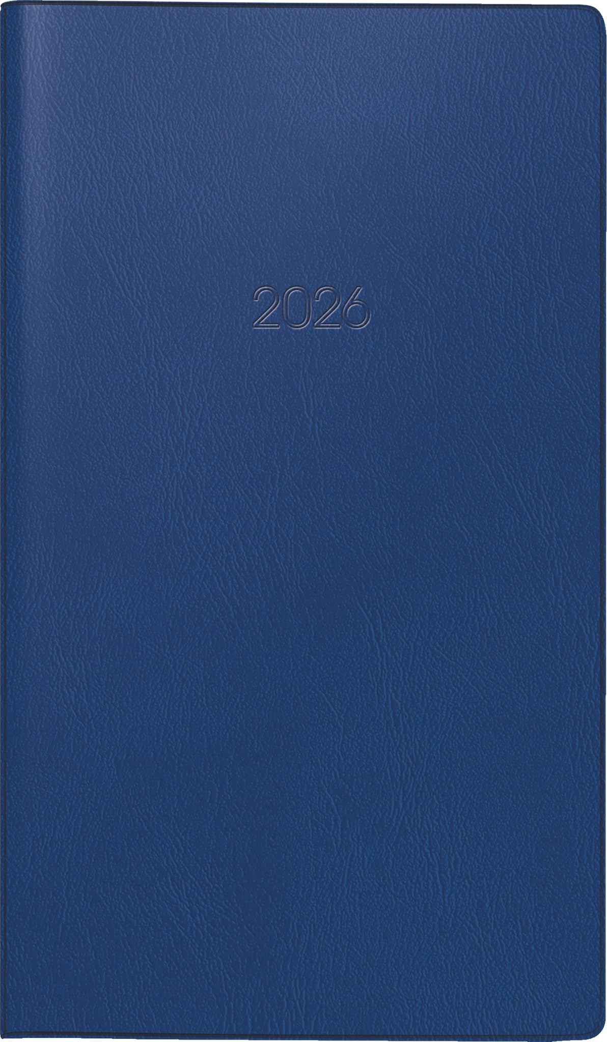 BRUNNEN Pocket Calendar Model 753 2026 | A6, Plastic, Dark Blue