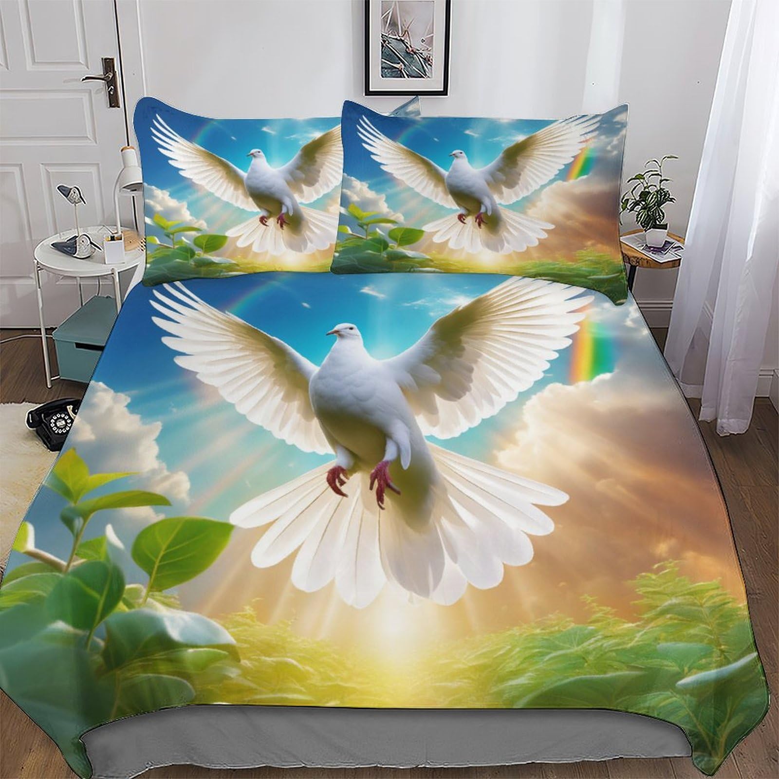 Housse de couette hypoallergique contre les acariens parure de lit microfibre douce 220x240