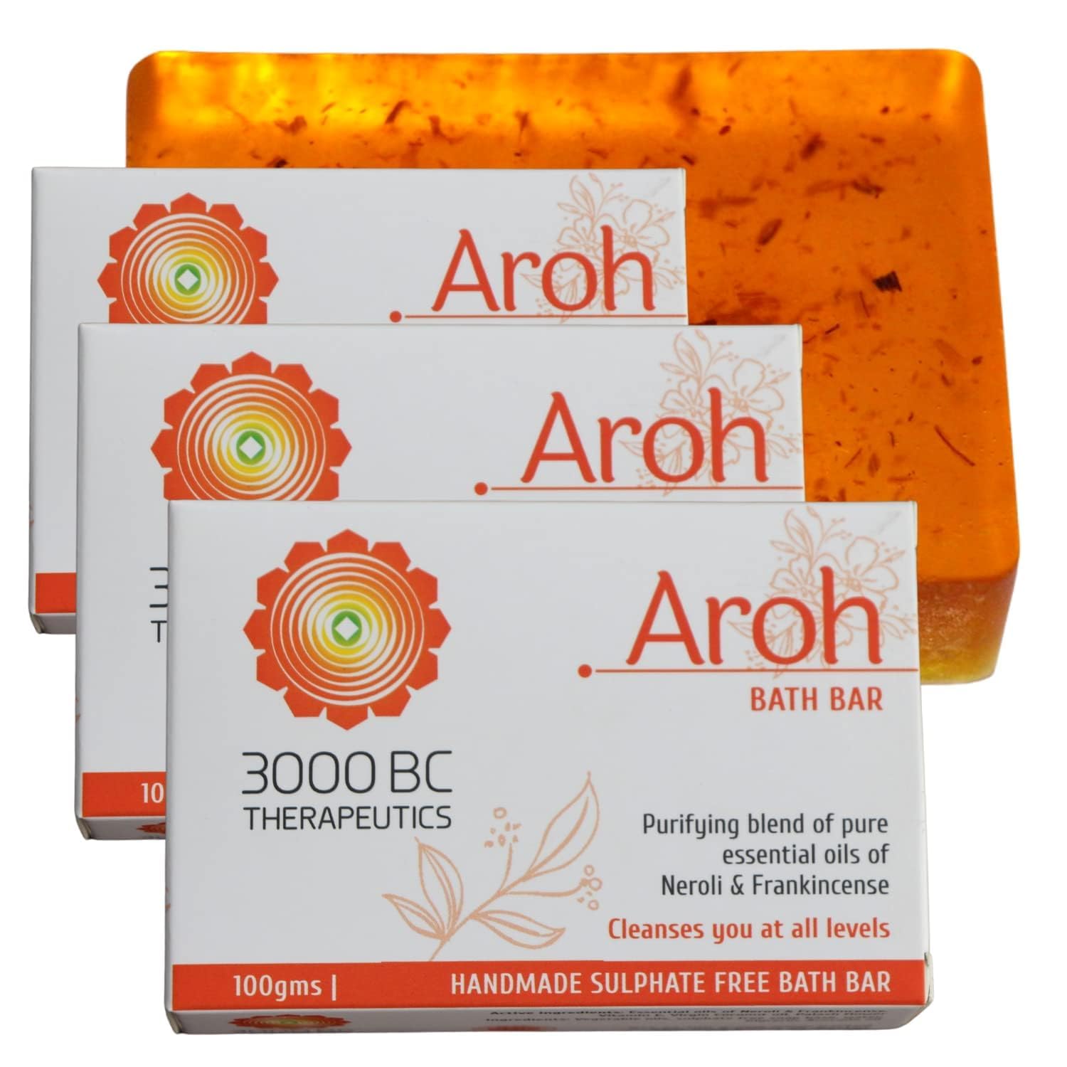 Aroh Ayurvedic Frankincense & Neroli Luxury Bath Soap | Sacred & Purifying Ritual For Body & Mind | Vitamin E For Urban Skin Defense | Handcrafted For Natural Radiance | Paraben Free (3 * 100g) Aroh Ayurvedic Frankincense & Neroli Luxury Bath Soap | Sacred & Purifying Ritual For Body & Mind | Vitamin E For Urban Skin Defense | Handcrafted For Natural Radiance | Paraben Free (3 * 100g)