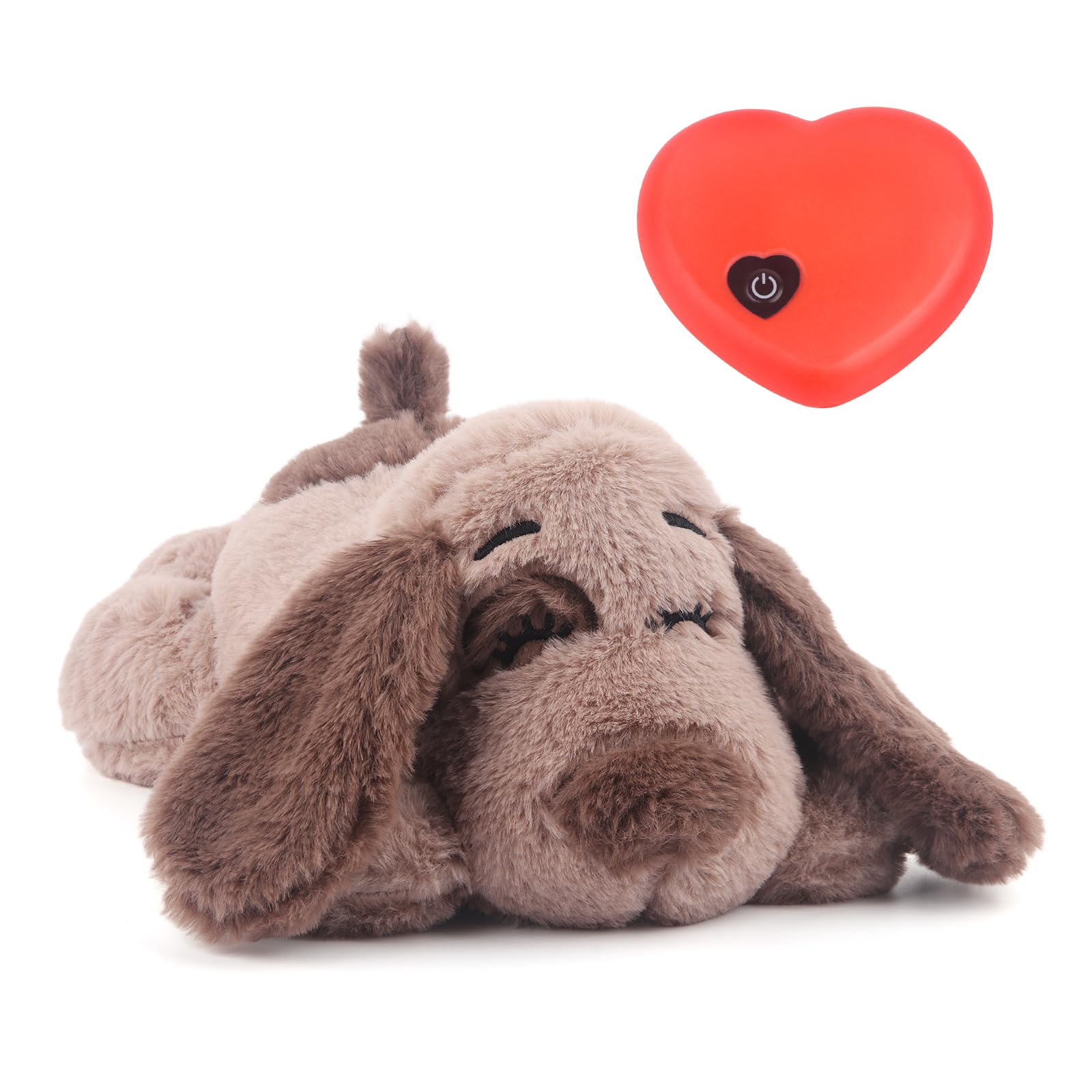 BEVERLYSHARK Beverly Shark Puppy Heartbeat Toy Dog Anxiety Relief Calming Aid Puppy Heartbeat Stuffed Animal Behavioral Training Sleep Aid Comfort Soother Plush Toy for Puppies Cats