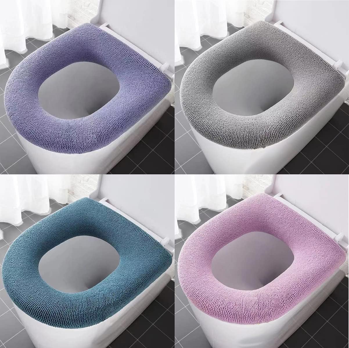 Albideyaa Toilet Seat Cover 4Pack Bathroom Soft Thicker