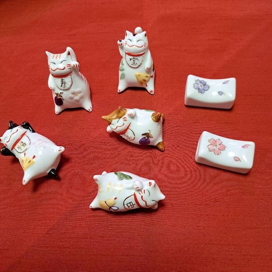 猫舎道楽堂本舗 置き物5点セット