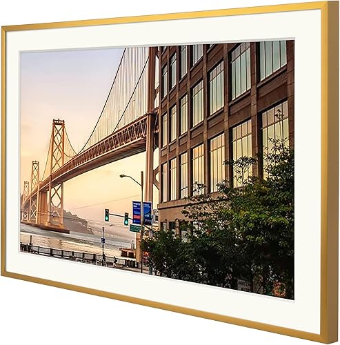 Vista 12 de Frametory - Marco de aluminio de 11 x 14 para fotos de 8 x 10 (en pulgadas), con paspartú marfil, de pared, con gancho de sierra, pestañas Negro