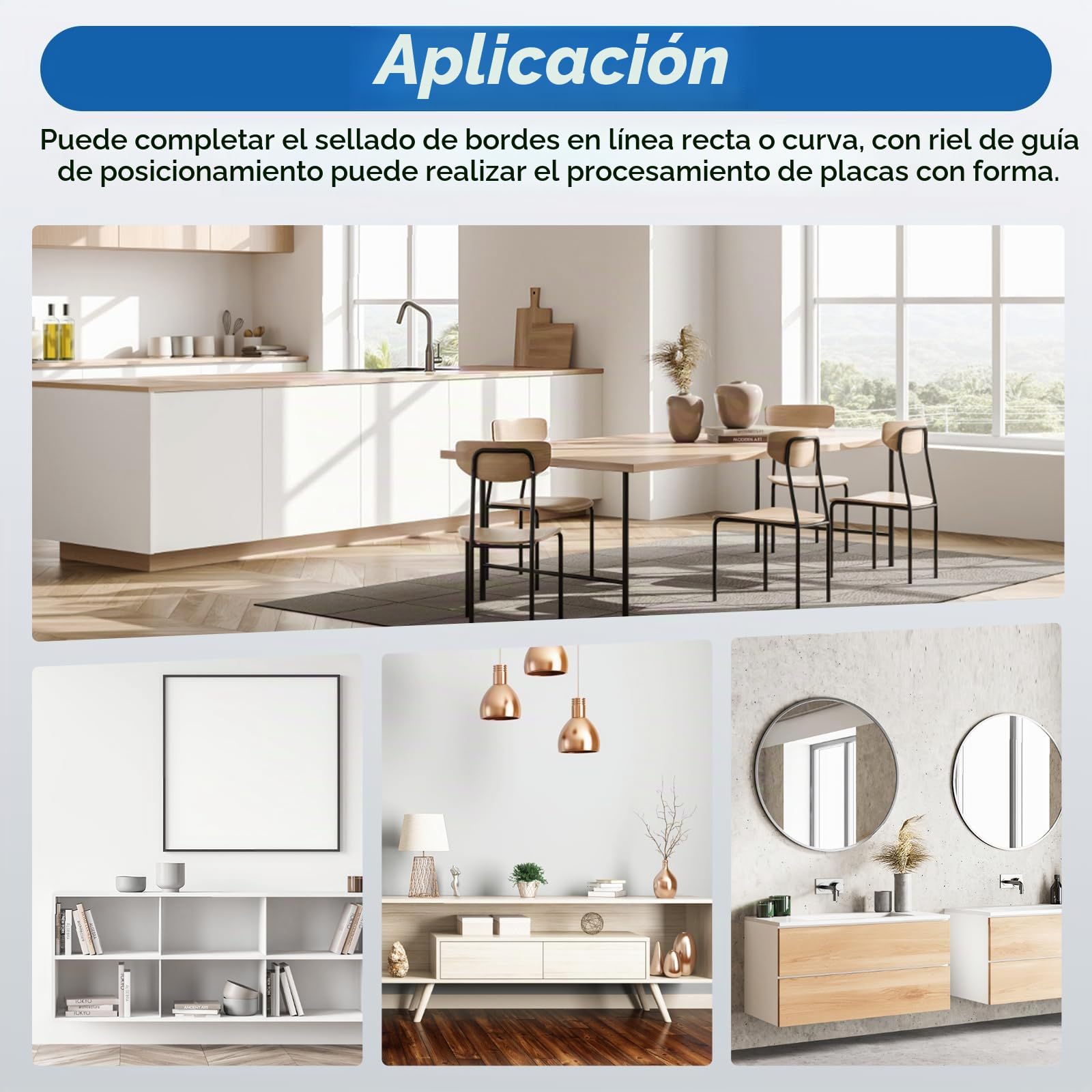 YUCHENGTECH Encoladora de Cantos Manual Portátil Encoladora de Cantos Termofusible 50-600℃ Temperatura Ajustable para 0-60 mm Cinta Tapacantos Adhesiva Termofusible