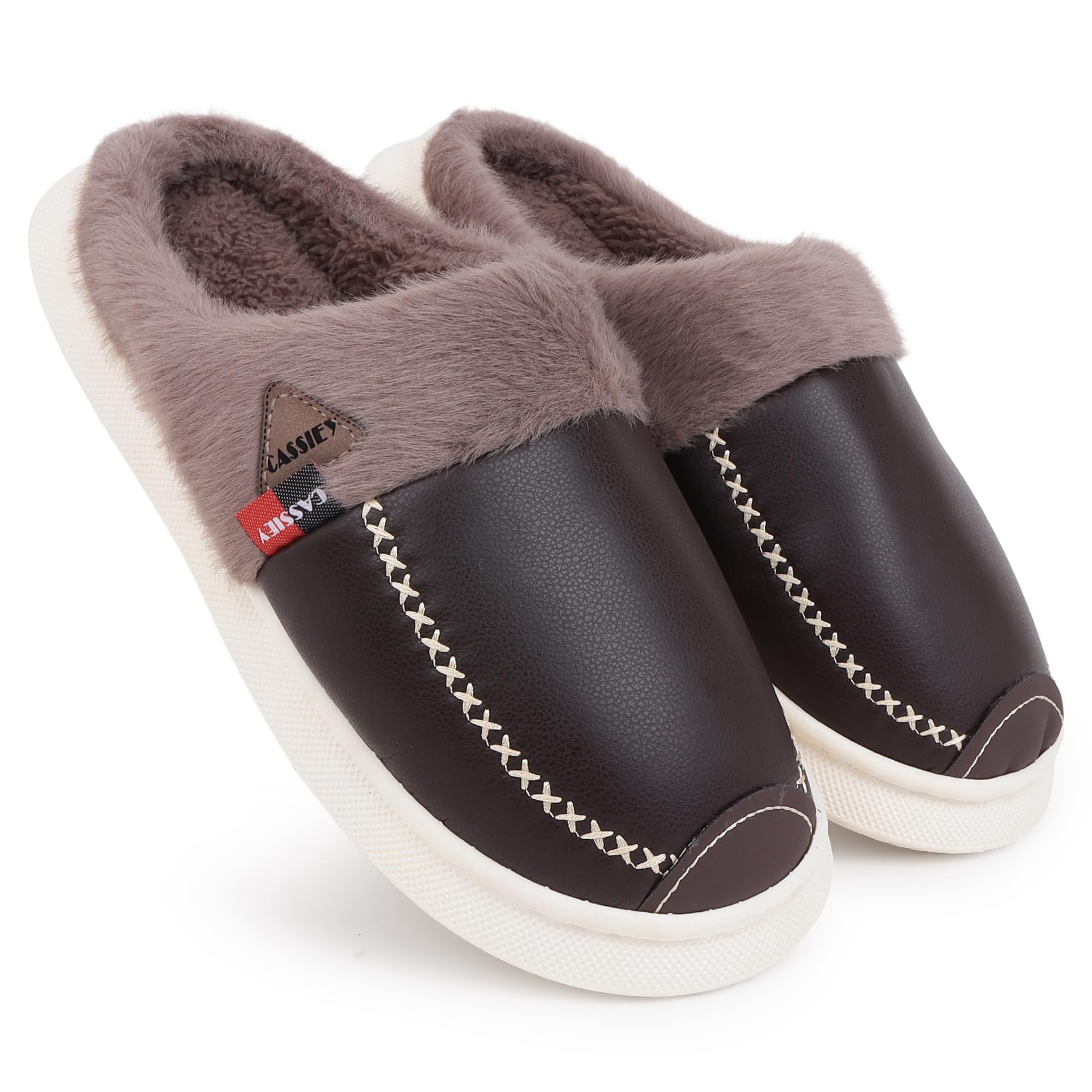 CASSIEY Slippers for Womens Winter Home Indoor Outdoor Thick Sole Fur Slipper- Coffee (B0DGDC52H7) Amazon Price History, Amazon Price Tracker