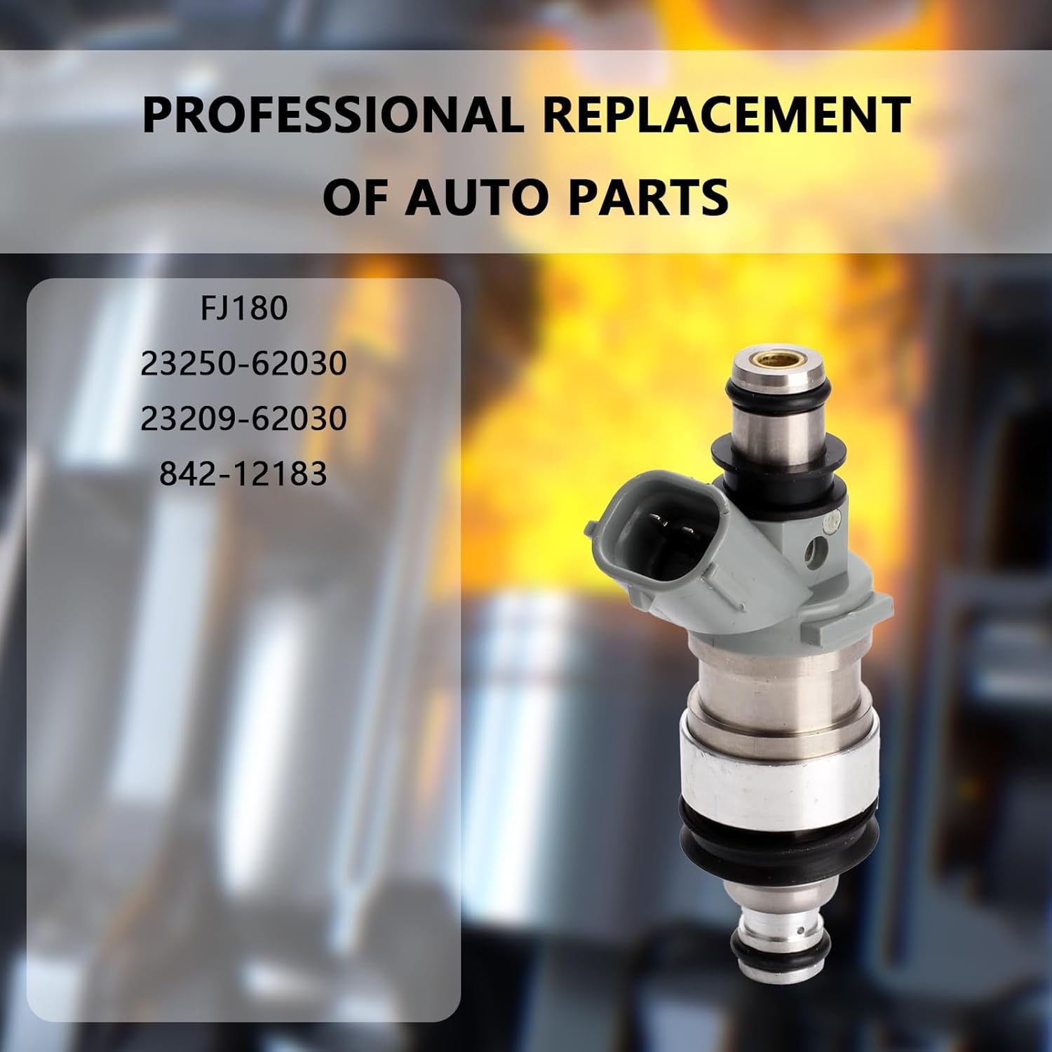 Set of 6 Fuel Injectors - Compatible with Toyota T100 Tacoma Camry 4Runner Lexus ES300 3.0L 3.4L V6 - Replaces FJ180 23250-62030 842-12183