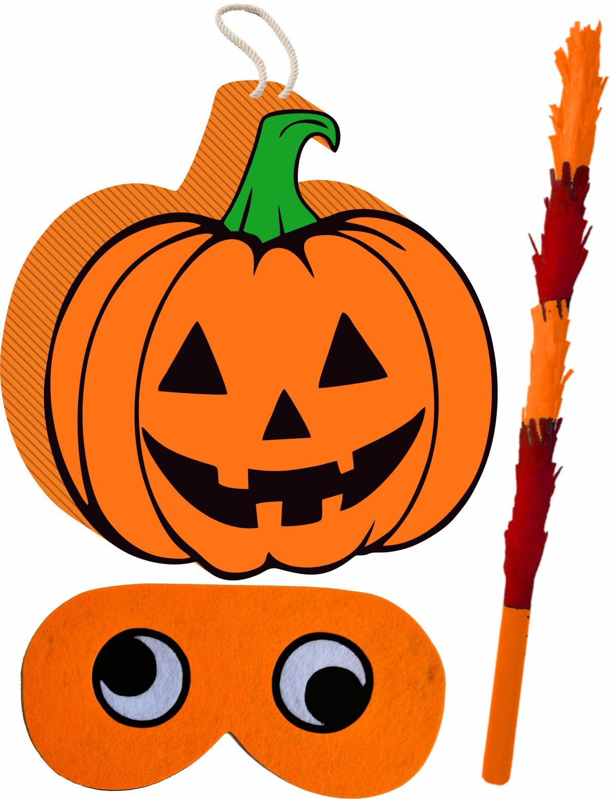 Piñata cumpleaños infantil hecha a mano calabaza halloween (Grande 50x50x10 centimetros)