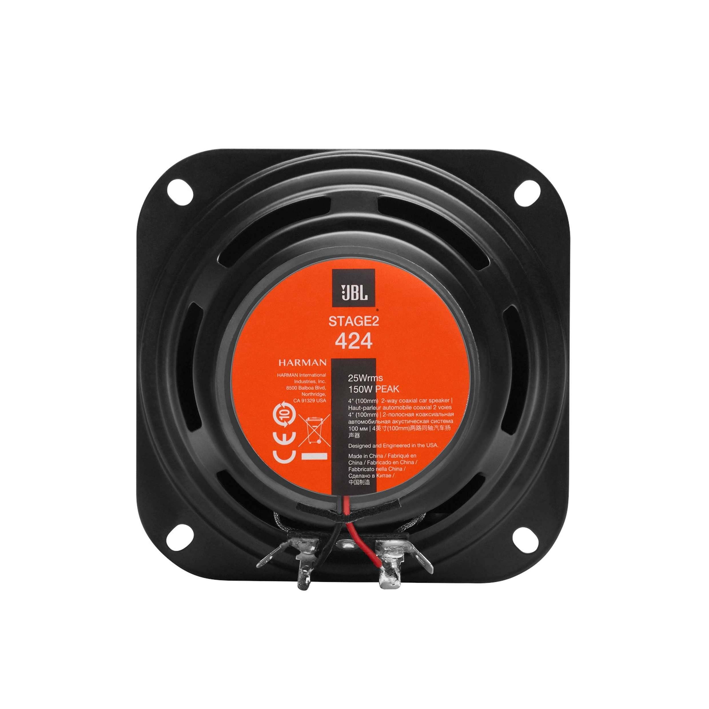 JBL Auto Lautsprecher Boxen Stage2 424 300 Watt 10 cm 2 Wege Koax passend für VW T4 Facelift 1996-2003 Armaturenbrett vorne