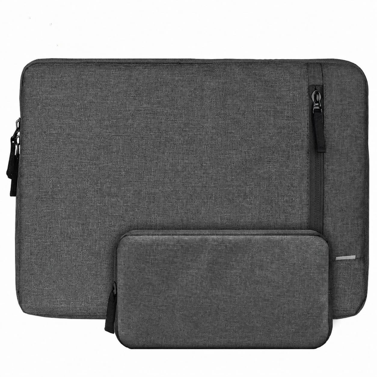 Water Resistant Laptop Bag Sleeve Case Cover for Men & Women with Charger Pouch free Compatible for 15 Inch to 15.6" Inches Laptop Sleeve & Notebooks/MacBook, Office/College Laptop Bag (Grey) free+ Charger Pouch-image-26