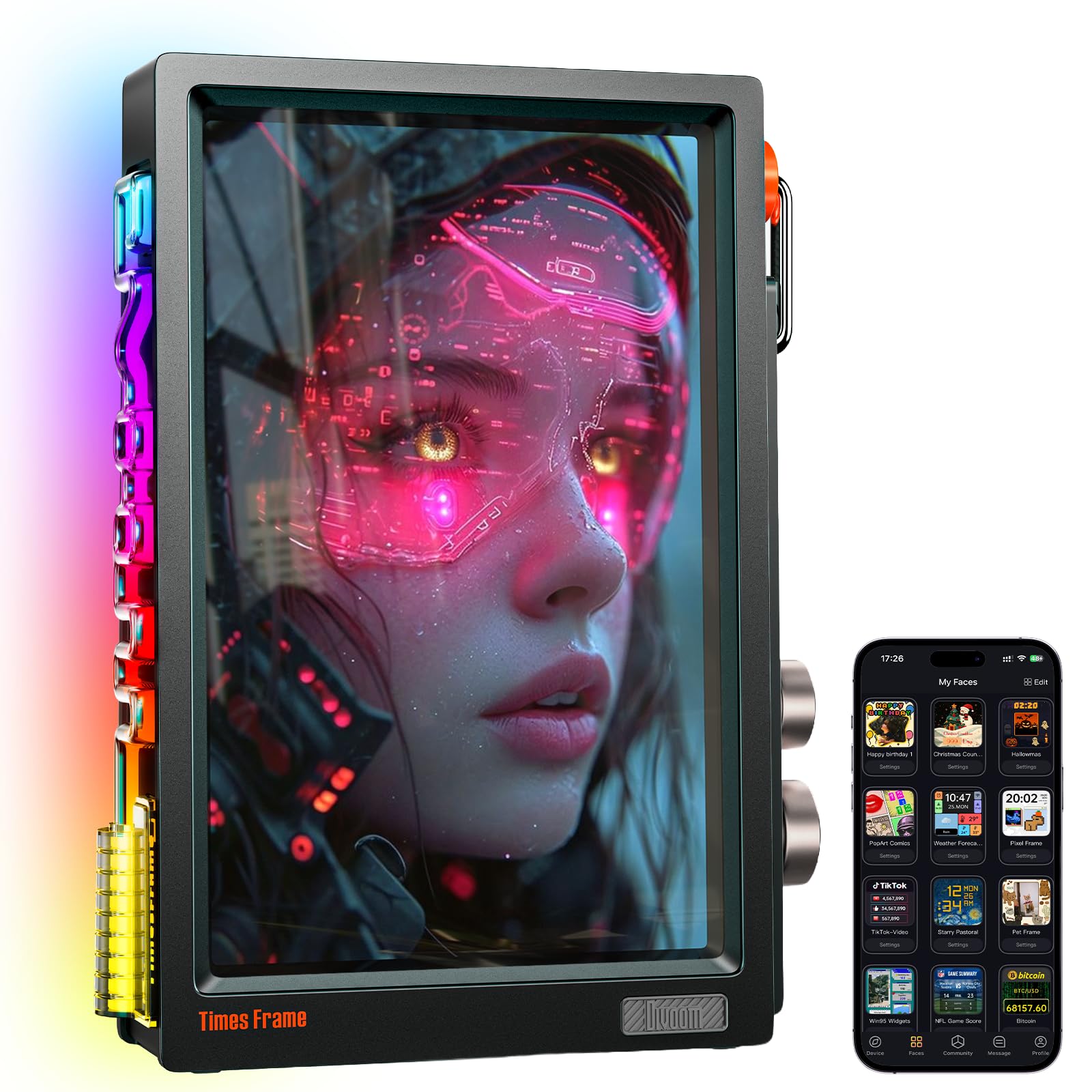 Divoom Times Frame-25.7 cm Moldura digital transparente IPS Smart