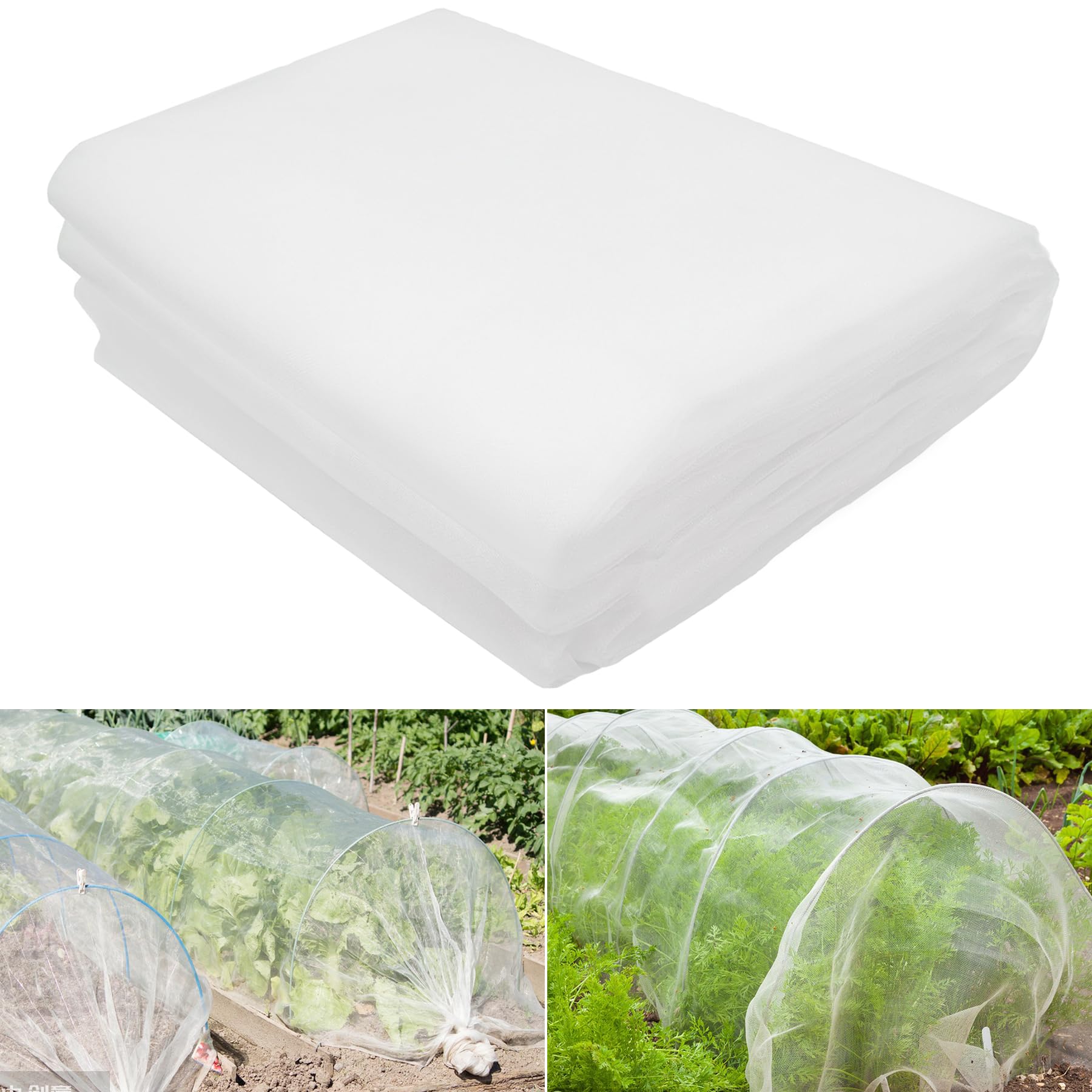 Rete Anti Insetti 3X15m, Antigrandine per Orto, Protezione Piante - Anti Pest Mosquito e Uccelli