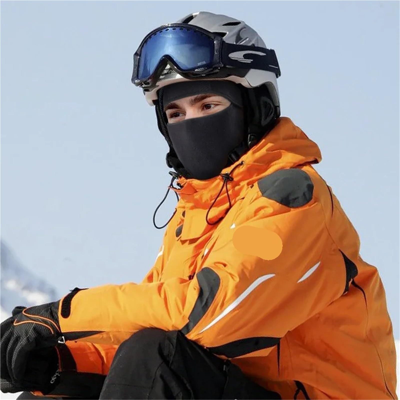 2Pcs Winter Ski Maske Volle Gesicht Thermische Radfahren Sport Wandern Snowboard Fahrrad Haube Kappe Hals Wärmer Schal Männer Frauen Für Outdoor Sports